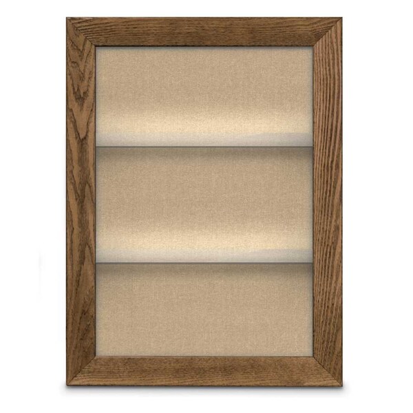 Outdoor Enclosed Combo Board, 42"x32", Black Frame/Grey & Burgundy